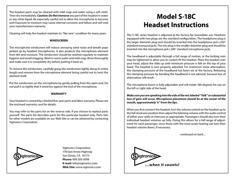 Sigtronics S-18C User manual