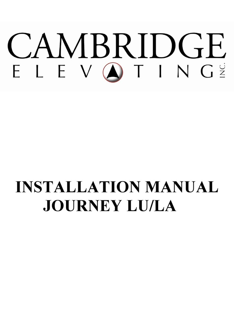 Cambridge Elevating JOURNEY LU installation manual