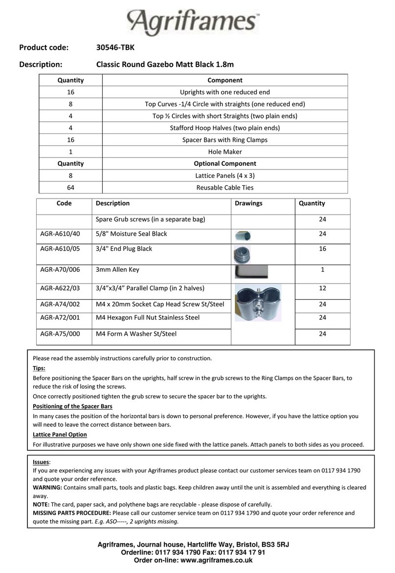 Agriframes 30546-TBK User manual