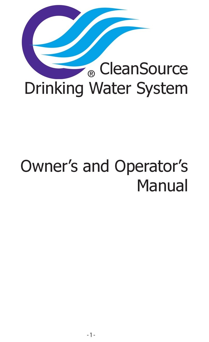 Clack CleanSource Owner's and operator's manual