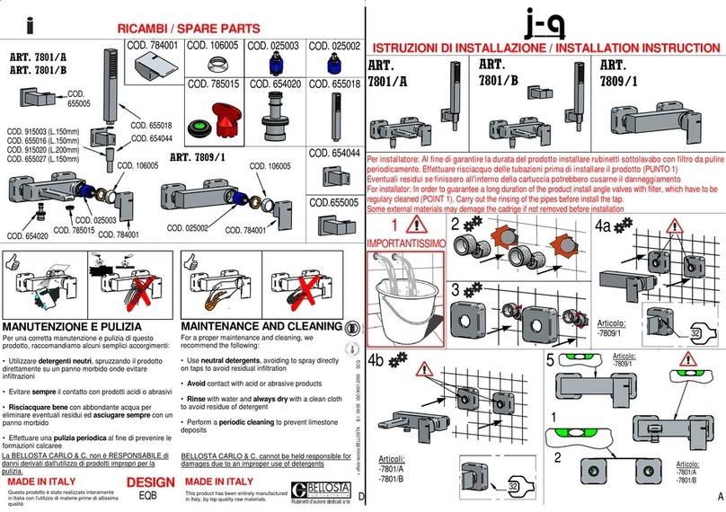 BELLOSTA j-q 7801/A Installation instruction