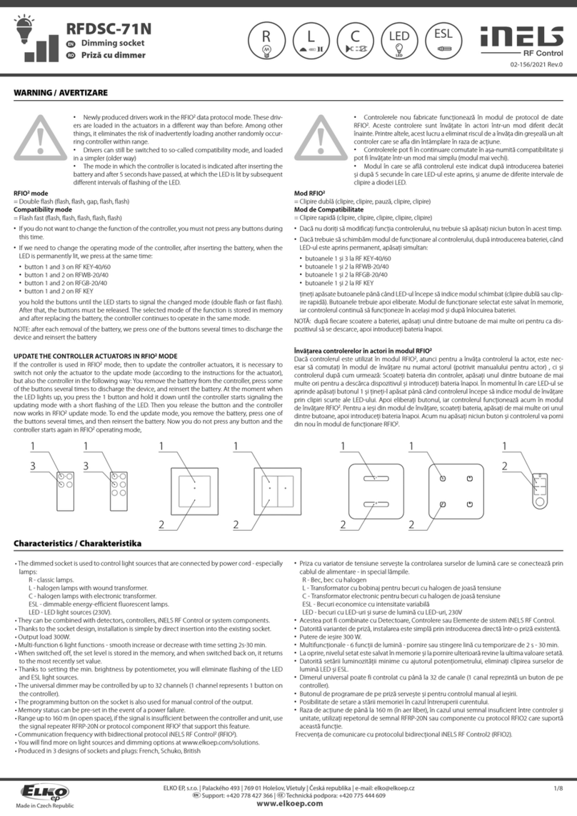 elco iNELS RFDSC-71N quick start guide