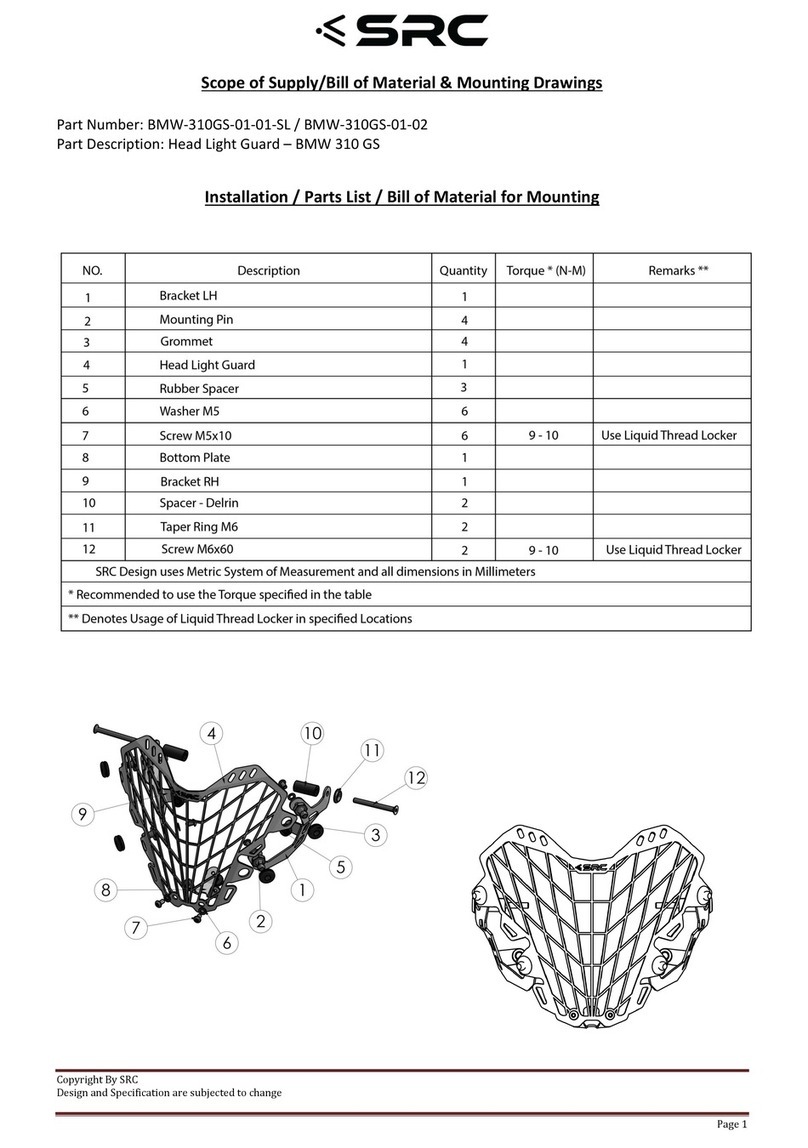 SRC BMW-310GS-01-01-SL Mounting instructions