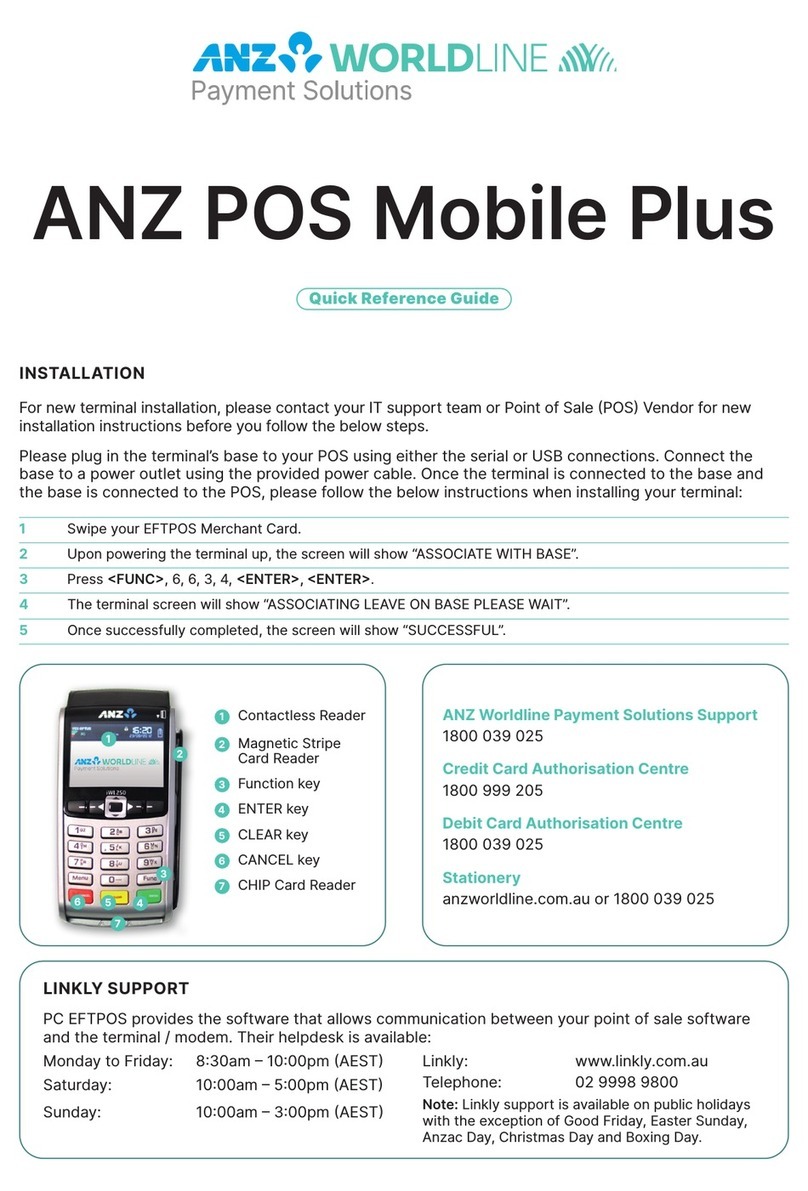 ANZ POS Mobile Plus Quick reference guide