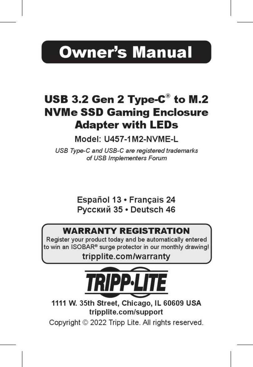Tripp Lite U457-1M2-NVME-L owner's manual