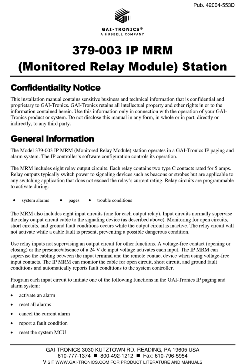 Hubbell GAI-TRONICS 379-003 IP MRM User manual