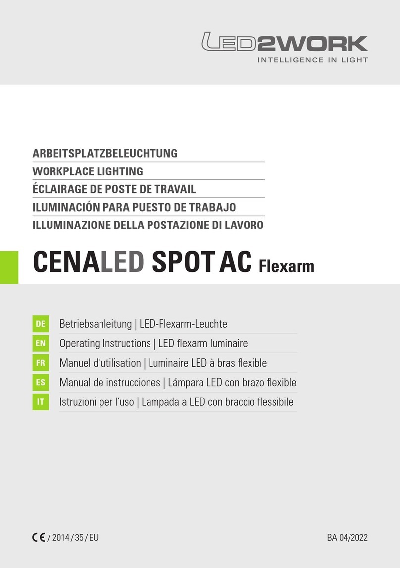 LED2WORK CENALED SPOT AC Flexarm User manual