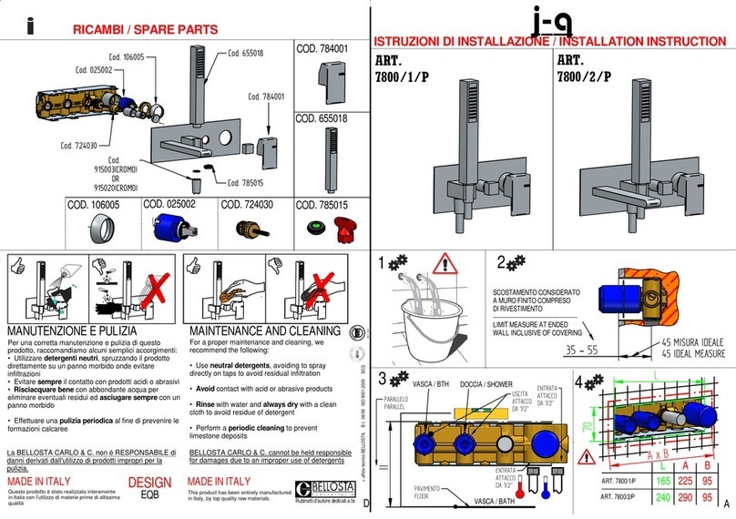 BELLOSTA j-q 7800/1/P Installation instruction
