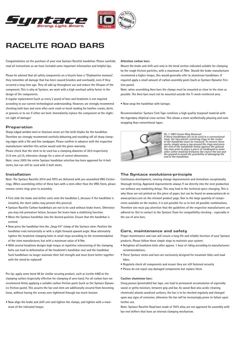 Syntace Racelite 2014 instructions