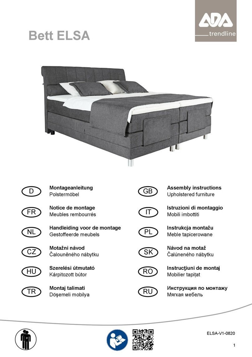 ADA Trendline Bett ELSA 45289345 Assembly instructions ADA Trendline Bett ELSA 45289345 Assembly instructions