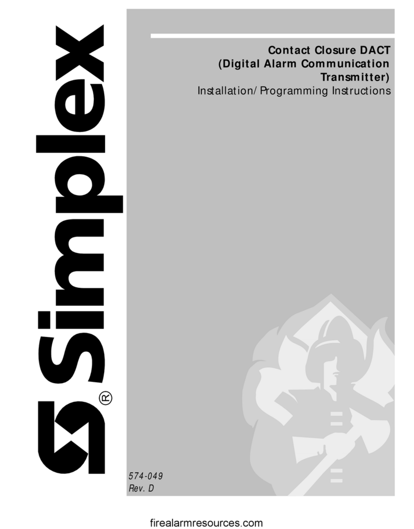 Simplex Contact Closure DACT Installation and programming instructions