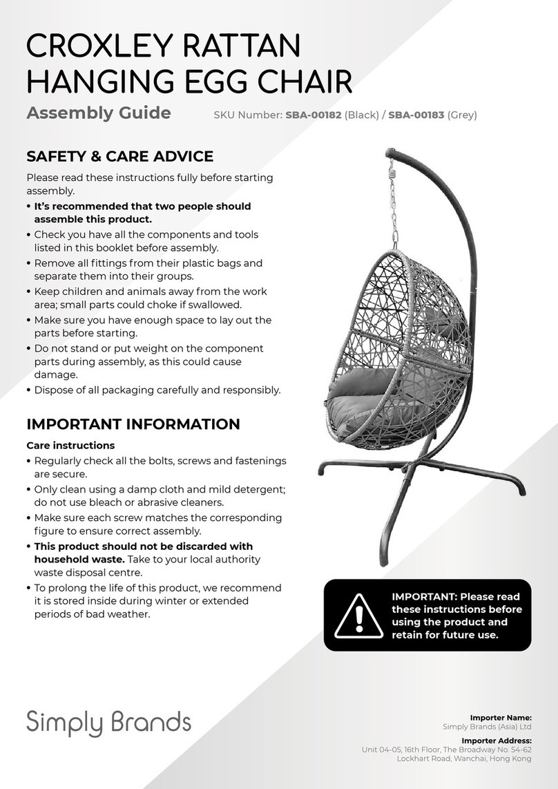 Simply Brands CROXLEY RATTAN Assembly guide