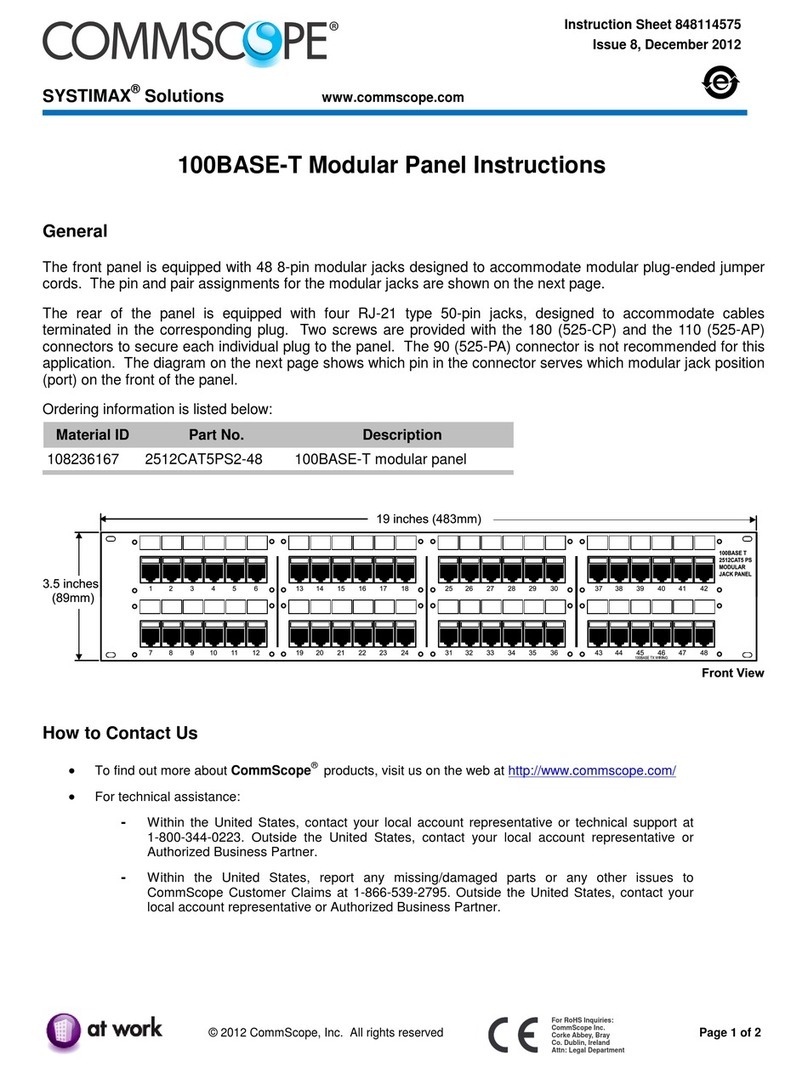 CommScope SYSTIMAX 100BASE-T User manual