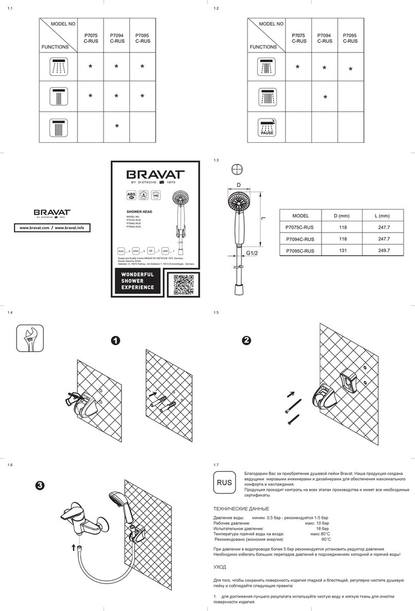 Dietsche BRAVAT P7075C-RUS quick start guide
