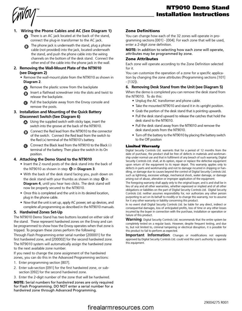 DSC Envoy NT9010 installation instructions