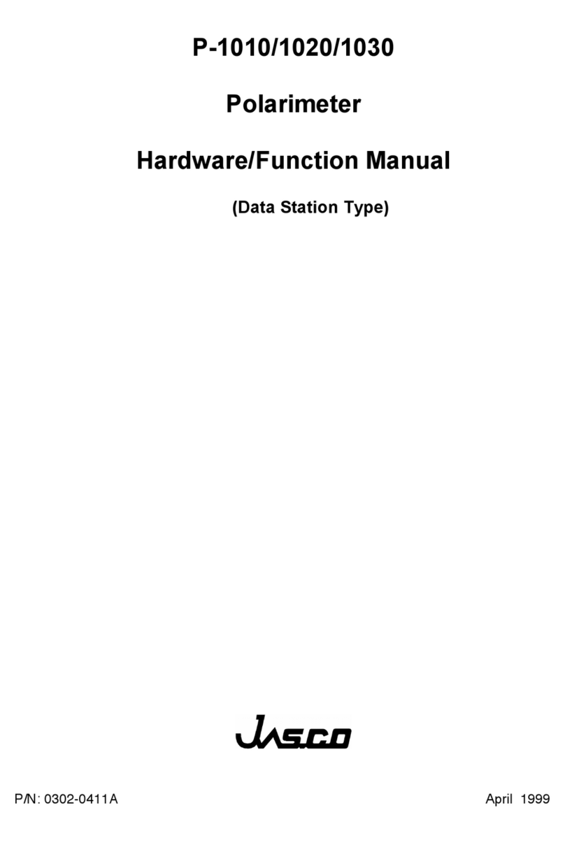 Jasco P-1010 User manual