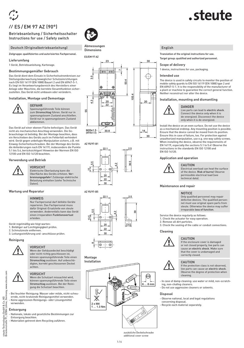 steute ES 97 AZ User manual