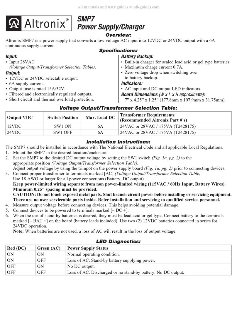 Altronix SMP7 User manual