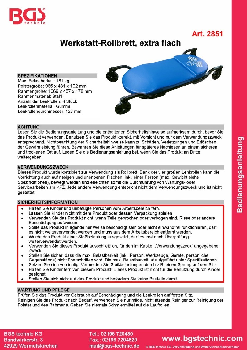 BGS technic 2851 instruction manual