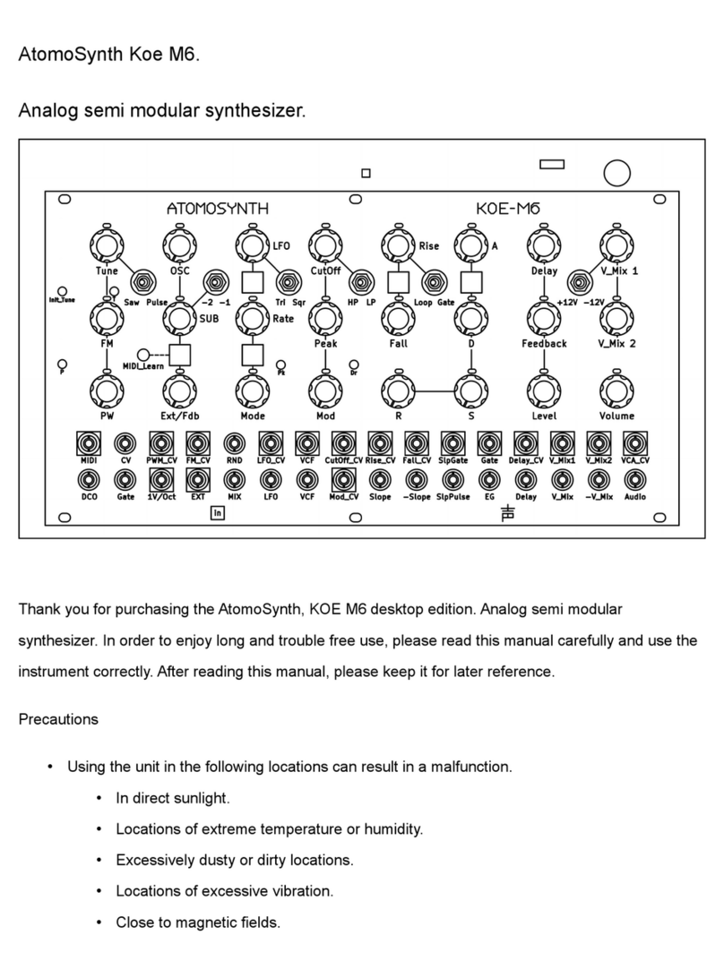 AtomoSynth Koe M6 manual