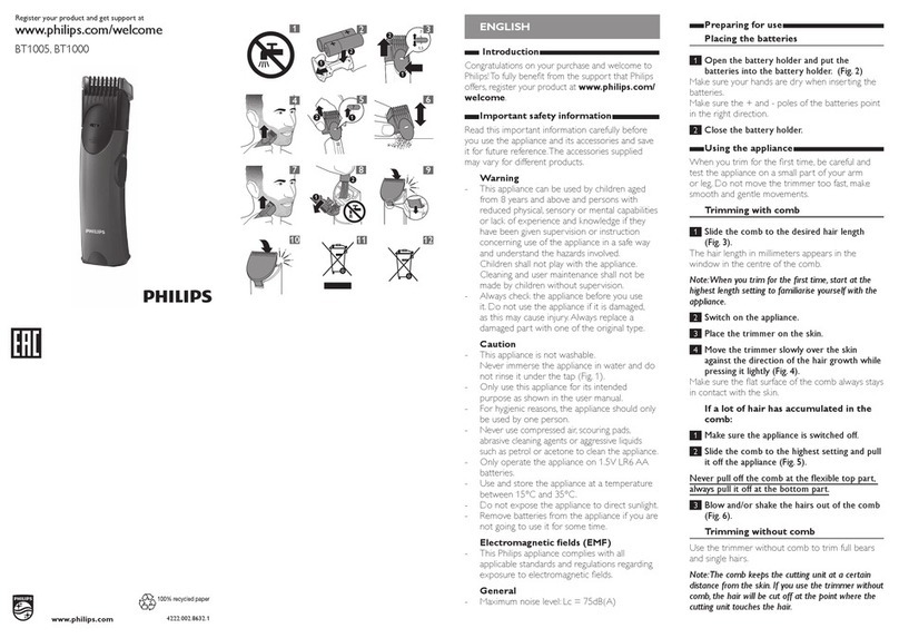 Philips BT1005 User manual