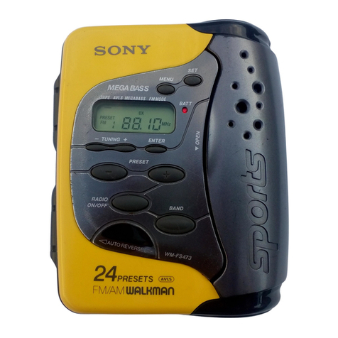 Sony Sports Walkman WM-FS473 User manual