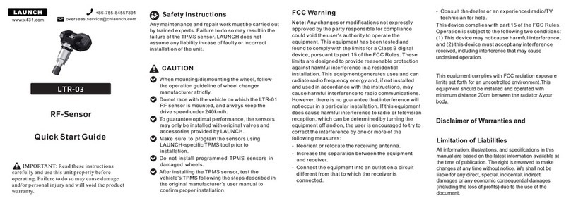 Launch LTR-03 User manual
