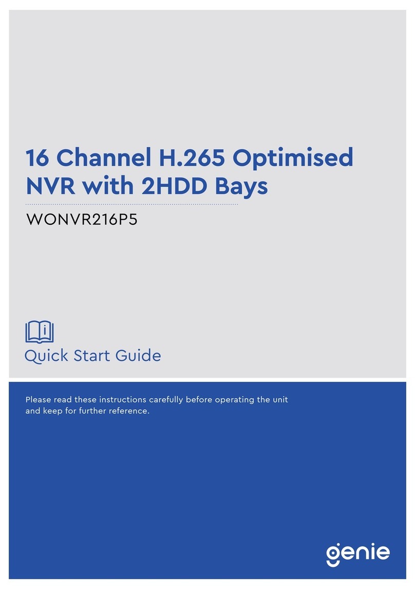 Genie WONVR216P5 quick start guide