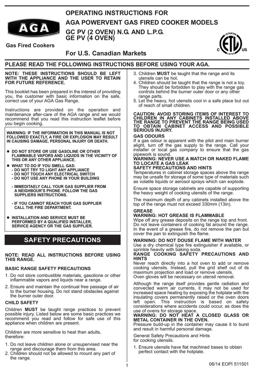 AGA G.C. P.V. User manual