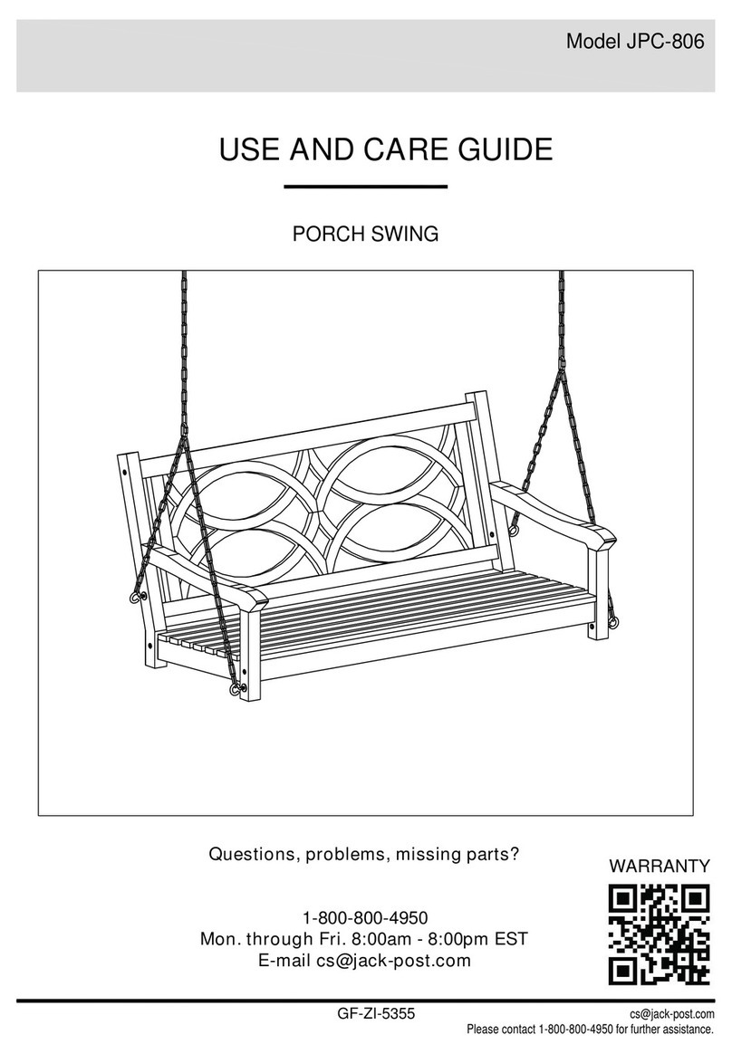 Jack-Post JPC-806 Use and care guide