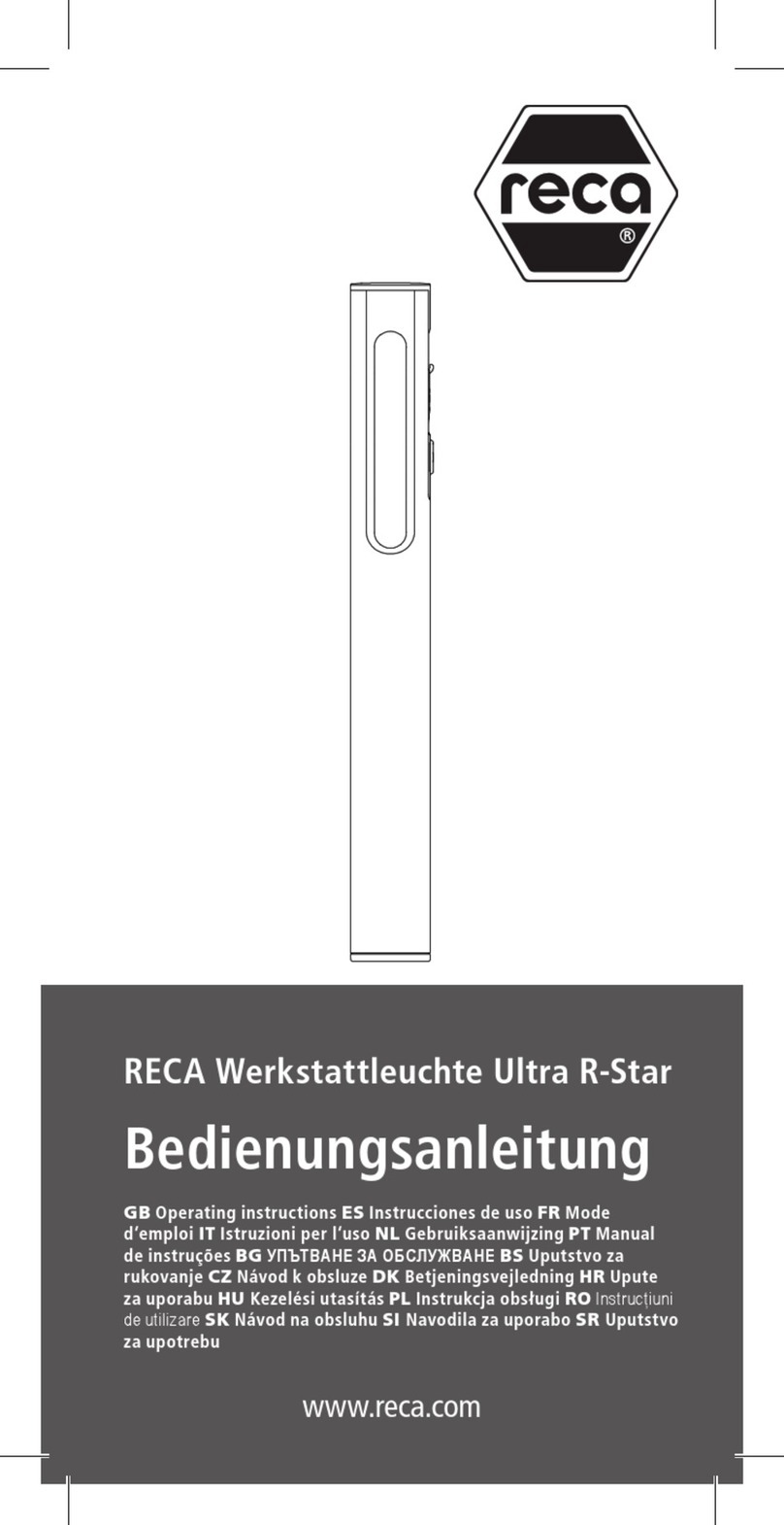 RECA Ultra R-Star operating instructions