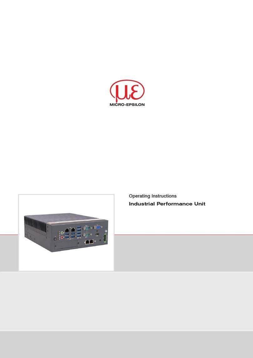 MICRO-EPSILON Industrial Performance Unit User manual