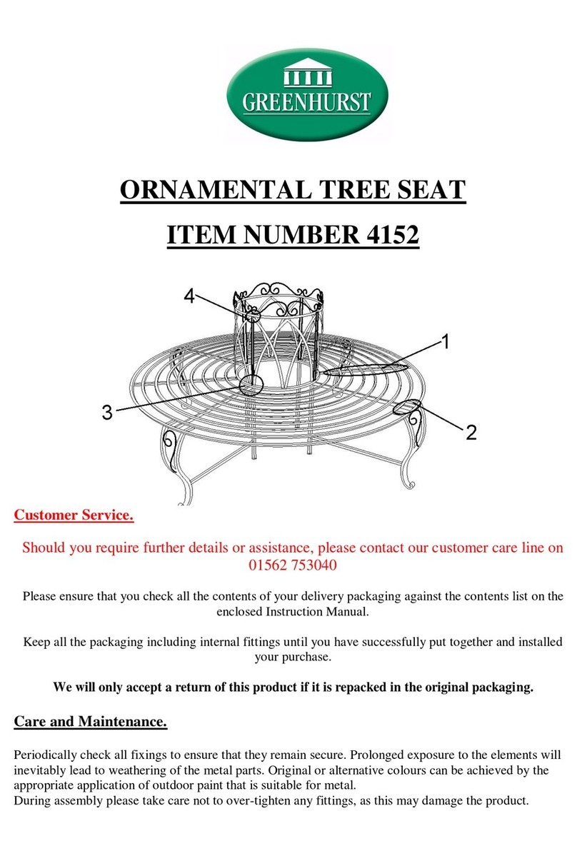 GREENHURST ORNAMENTAL TREE SEAT 4152 User manual