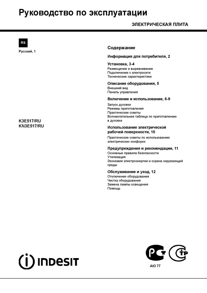 Indesit K3E 517 operating instructions