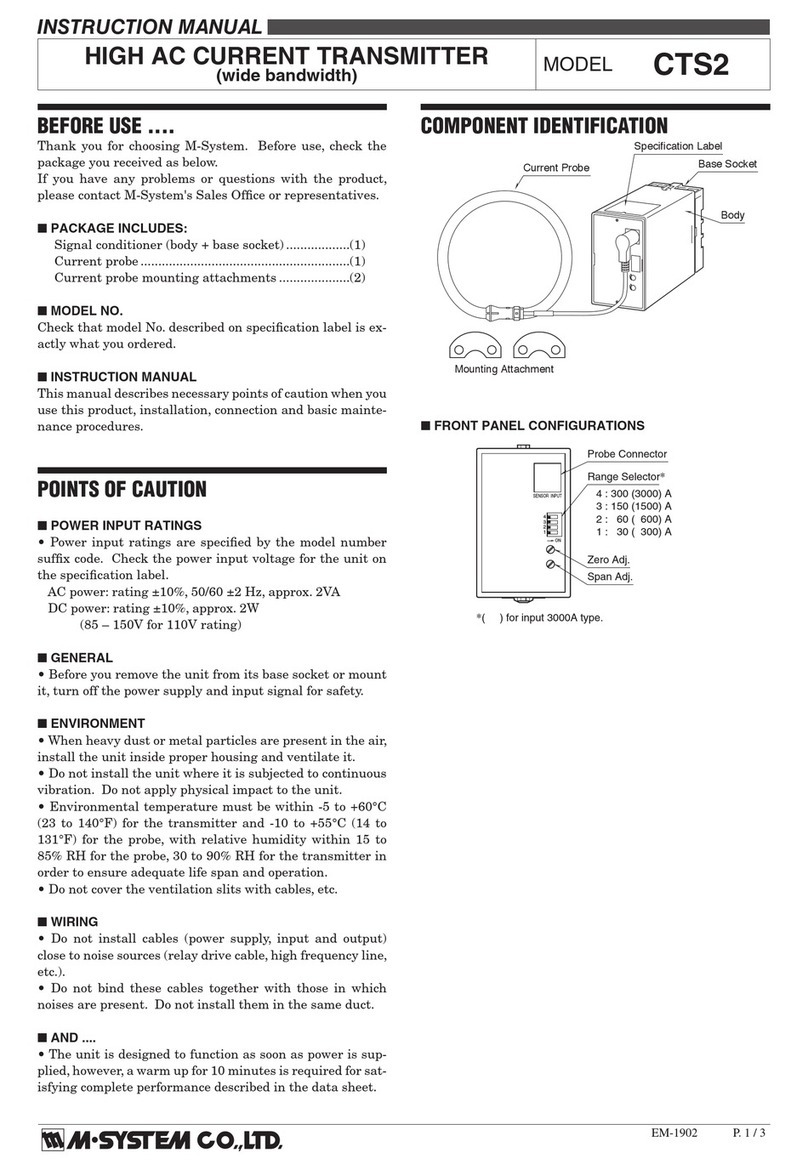 M-system CTS2 instruction manual