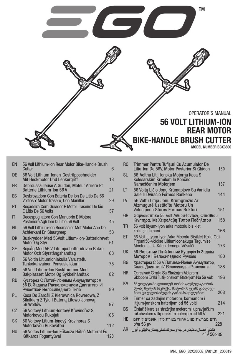 EGO BCX3800 User manual