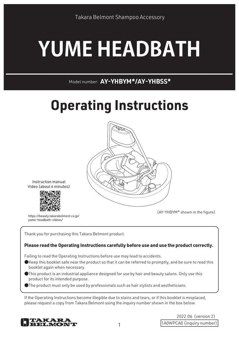 Takara Belmont AY-YHBYM Series operating instructions
