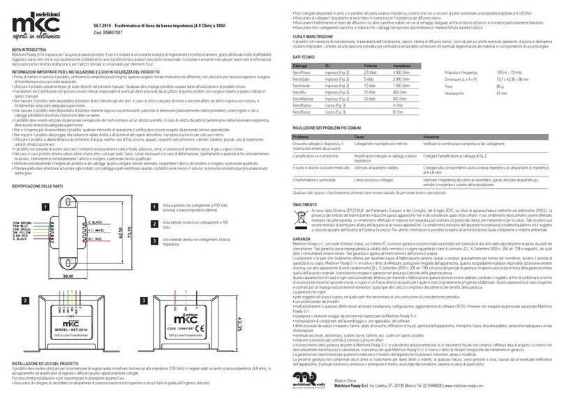 MKC SET-2010 manual