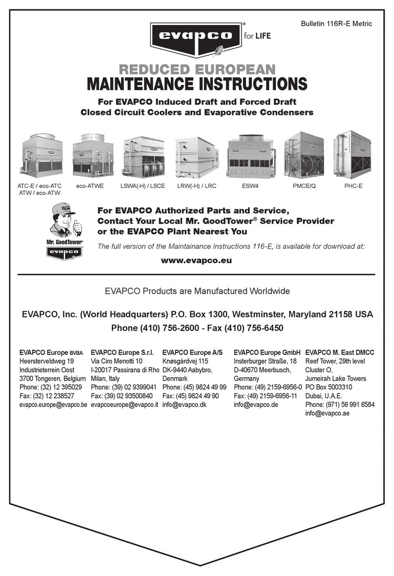 EVAPCO ATC-E Maintenance Instruction