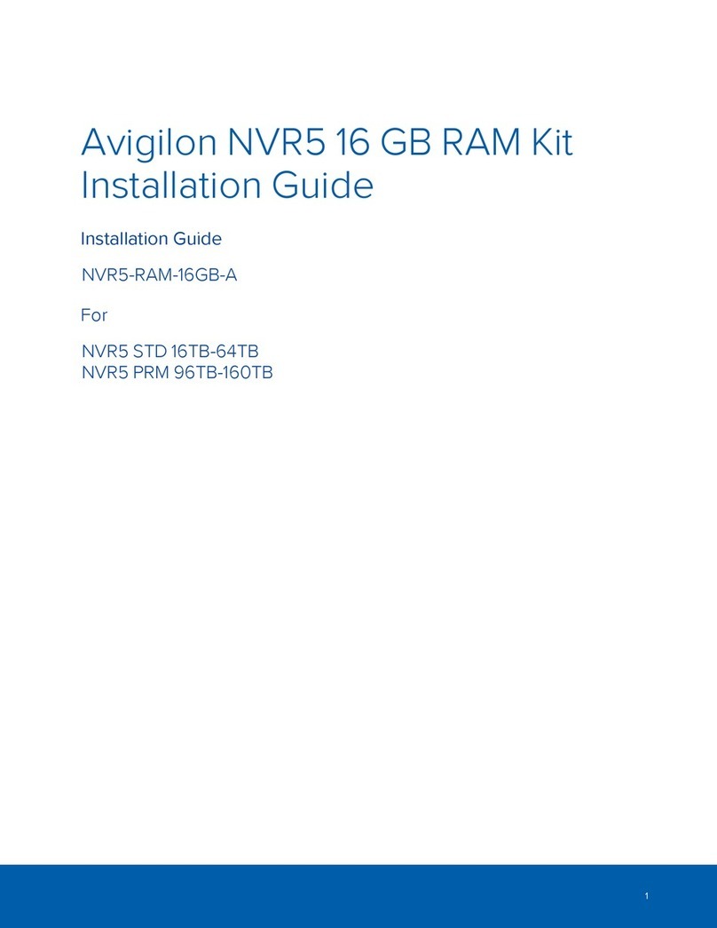 Avigilon NVR5-RAM-16GB-A User manual Avigilon NVR5-RAM-16GB-A User manual