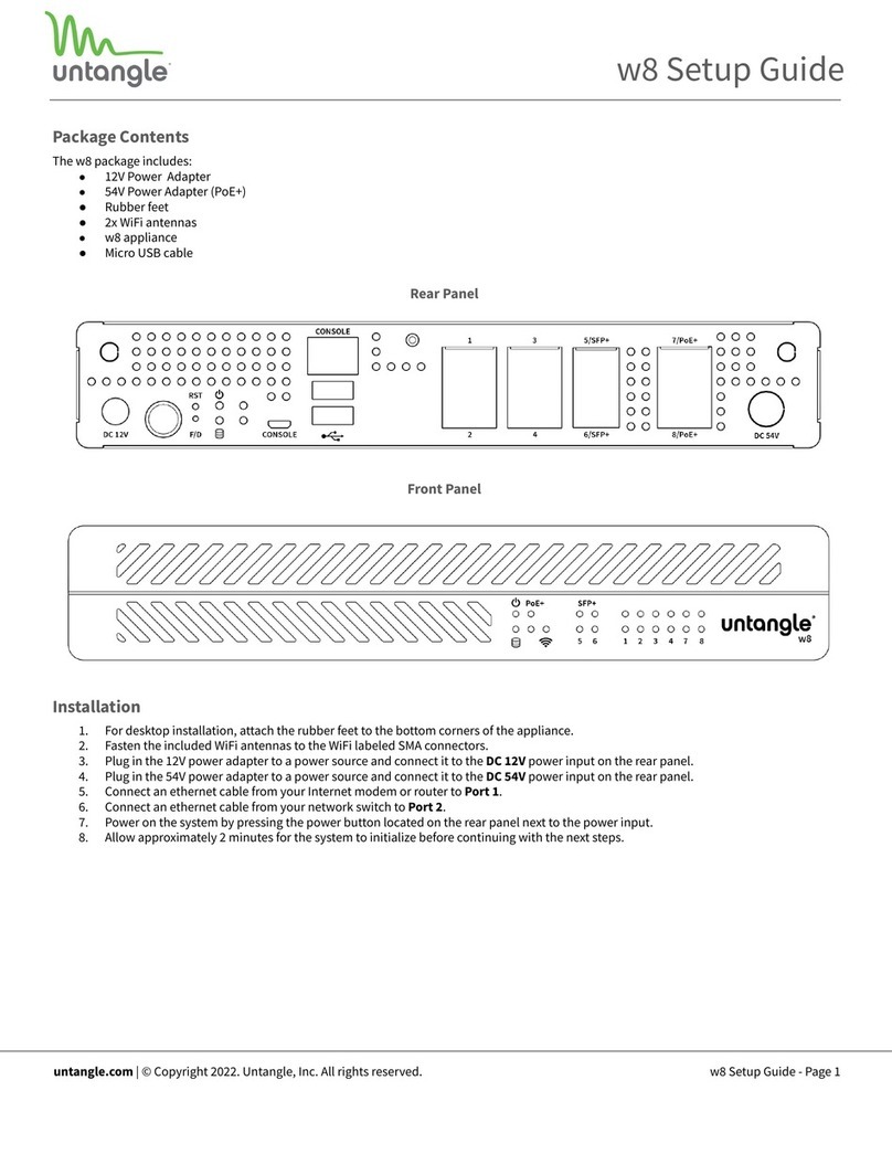 Untangle w8 User manual