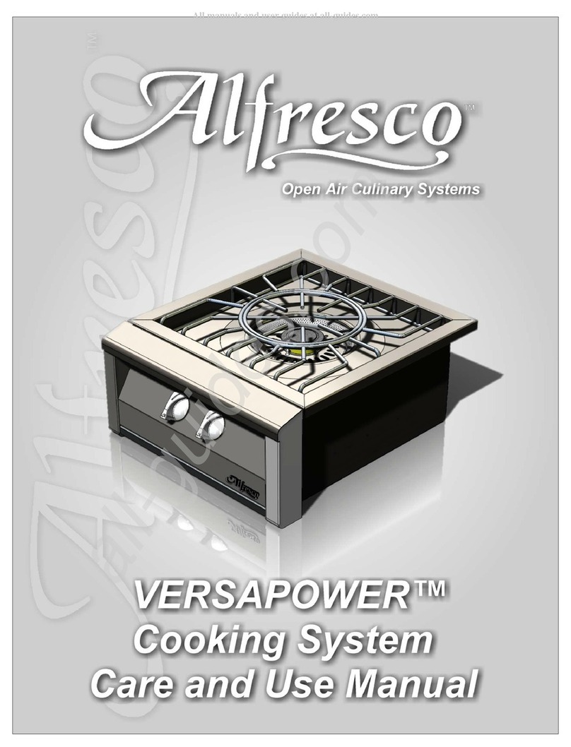 Alfresco VERSAPOWER Cooking System manual Alfresco VERSAPOWER Cooking System manual