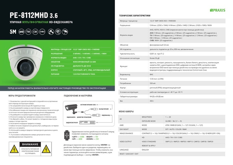 PRAXIS PE-8112MHD User manual