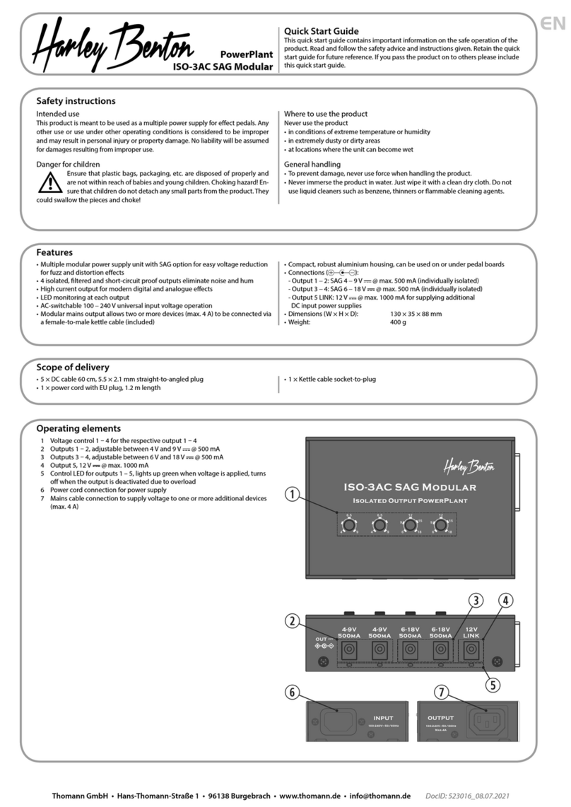 Harley Benton ISO-3AC SAG Modular quick start guide
