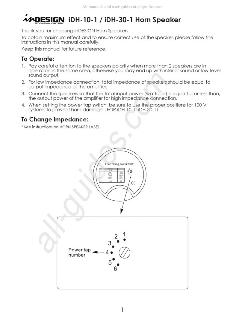 inDESIGN iDH-10-1 manual