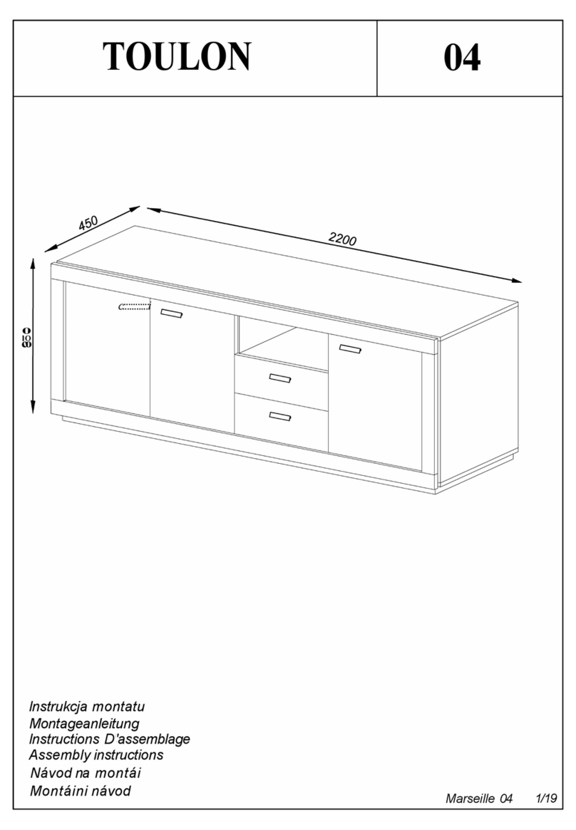 Divaco Furniture TOULON 04 Assembly instructions Divaco Furniture TOULON 04 Assembly instructions