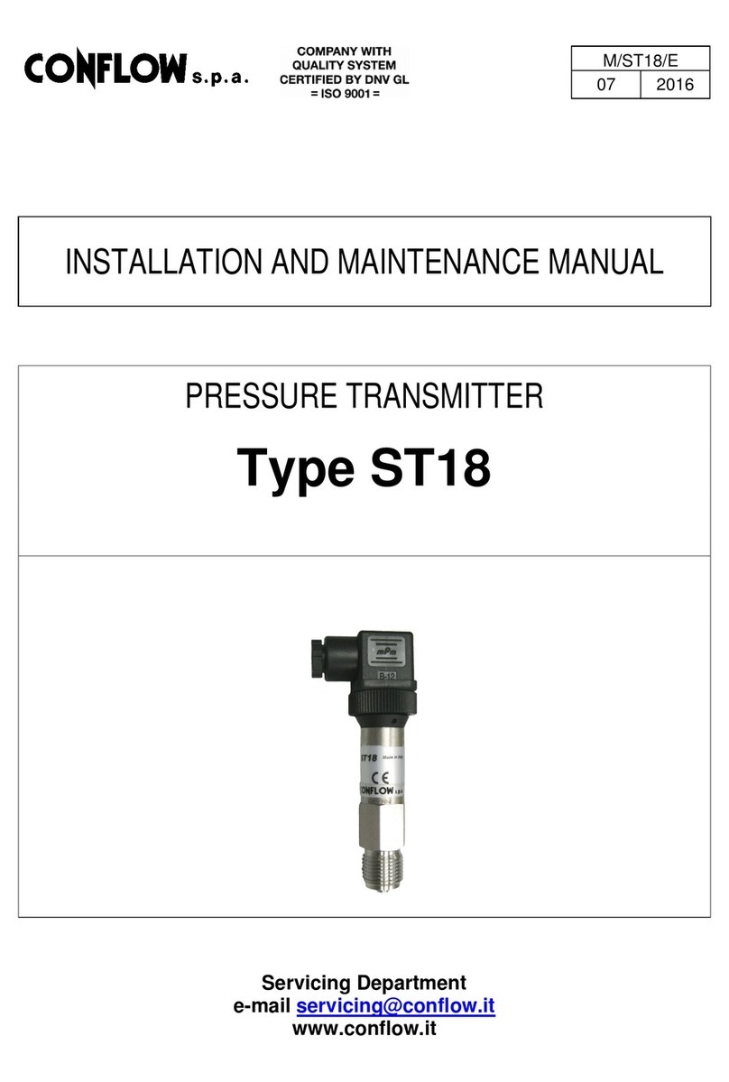 CONFLOW ST18 Installation and maintenance manual