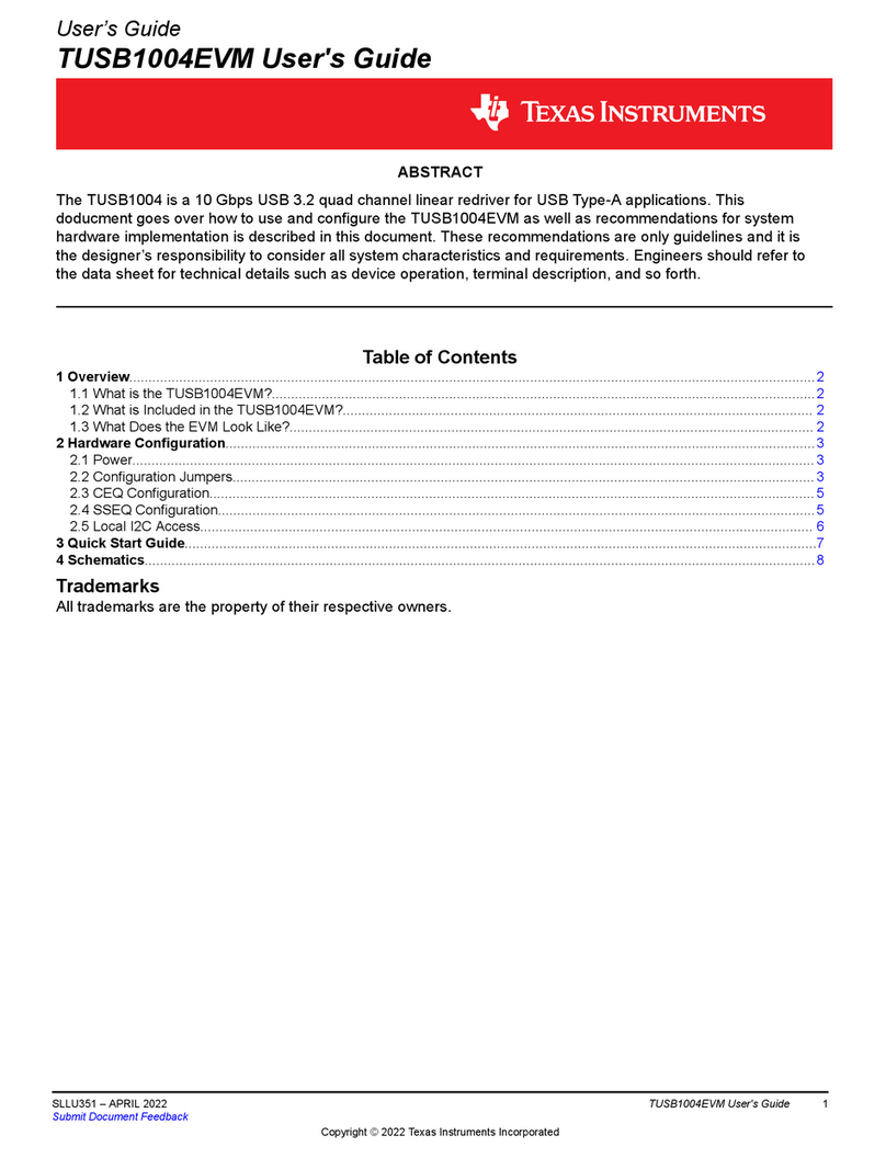Texas Instruments TUSB1004EVM user guide