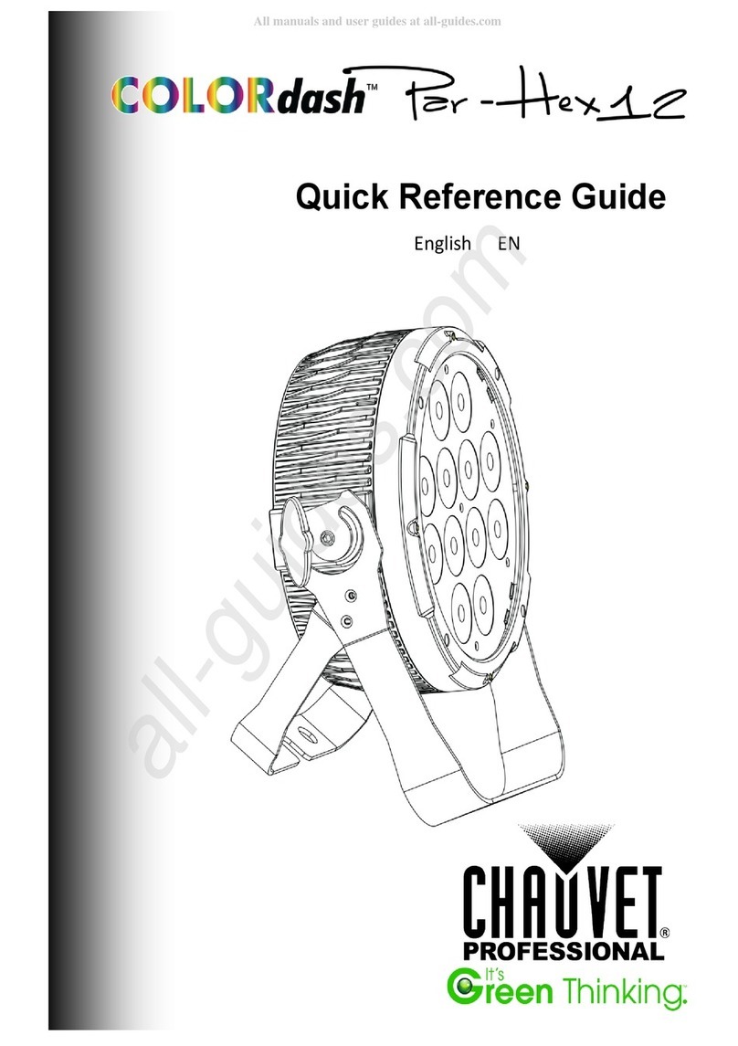 Chauvet Professional COLORdash Par-Hex 12 QRG Quick reference guide Chauvet Professional COLORdash Par-Hex 12 QRG Quick reference guide