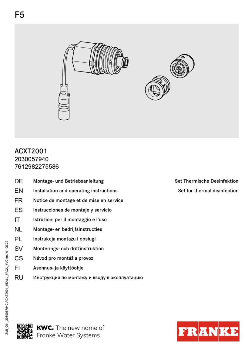 Franke ACXT2001 User manual Franke ACXT2001 User manual